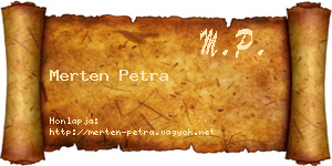 Merten Petra névjegykártya